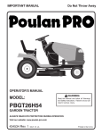 Poulan 434534 Lawn Mower User Manual