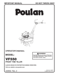 Poulan 433552 Tiller User Manual