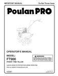 Poulan 433091 Tiller User Manual