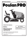 Poulan 430092 Lawn Mower User Manual