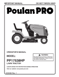 Poulan 420408 Lawn Mower User Manual