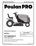 Poulan 419756 Lawn Mower User Manual