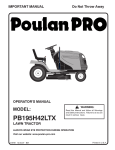 Poulan 418791 Lawn Mower User Manual