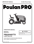 Poulan 418774 Lawn Mower User Manual