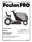 Poulan 412413 Lawn Mower User Manual