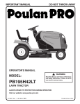 Poulan 411287 Lawn Mower User Manual