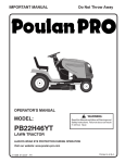 Poulan 411259 Lawn Mower User Manual