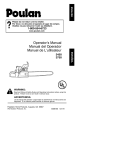 Poulan 3450 Chainsaw User Manual