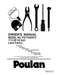 Poulan 191798 Lawn Mower User Manual
