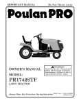 Poulan 183046 Lawn Mower User Manual