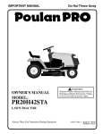 Poulan 173411 Lawn Mower User Manual