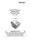 POSIFLEX Business Machines PP7700 Series Printer User Manual