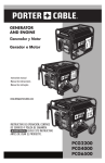 Porter-Cable PCG2200 Automobile Parts User Manual