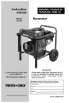 Porter-Cable D29833-038-0 Portable Generator User Manual
