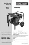 Porter-Cable D27243-028-0 Portable Generator User Manual