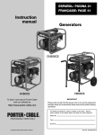 Porter-Cable CH350CS Portable Generator User Manual