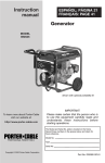 Porter-Cable BSI525 Portable Generator User Manual