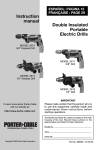 Porter-Cable 2610 Drill User Manual