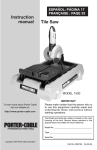 Porter-Cable 1500 Saw User Manual