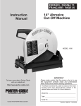 Porter-Cable 1400 Saw User Manual