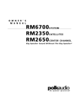 Polk Audio 6700 Speaker User Manual