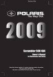 Polaris 9921777 Offroad Vehicle User Manual