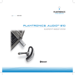 Plantronics 910 Bluetooth Headset User Manual
