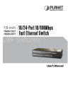 Planet Technology FNSW-1601 Switch User Manual