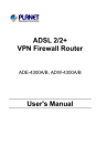 Planet Technology ADE-4300A/B Network Router User Manual