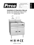 Pitco Frialator RS14D Pasta Maker User Manual