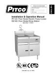 Pitco Frialator L20-293 Pasta Maker User Manual