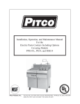 Pitco Frialator L20-293 Pasta Maker User Manual