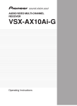 Pioneer VSX-AX10Ai-G Stereo Receiver User Manual