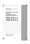 Pioneer VSX-415-S/-K Stereo Receiver User Manual