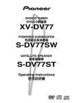 Pioneer S-DV77ST Speaker User Manual
