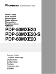 Pioneer PDP-50MXE20 Projector User Manual
