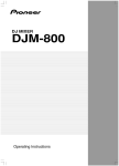 Pioneer DJM-800 Music Mixer User Manual