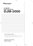 Pioneer DJM-2000 Music Mixer User Manual