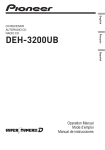 Pioneer DEH-3200UB Car Stereo System User Manual