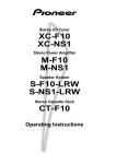 Pioneer CT-F10 Stereo Amplifier User Manual