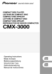 Pioneer CMX-3000 CD Player User Manual