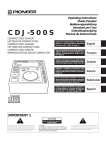 Pioneer CDJ-500S CD Player User Manual