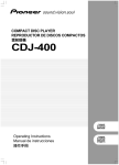 Pioneer CDJ-400 CD Player User Manual
