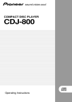 Pioneer cdj-1000mk3 CD Player User Manual