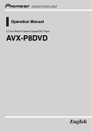 Pioneer AVX-P8DVD DVD Player User Manual