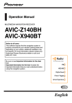 Pioneer AVIC-X940BT Car Stereo System User Manual
