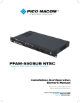 Pico Macom PFAM-550SUB Home Theater System User Manual