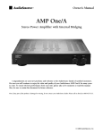 Phoenix Gold AMP One/A Stereo Amplifier User Manual