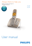 Philips XL390 Cordless Telephone User Manual