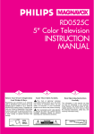 Philips RD 0525C Handheld TV User Manual